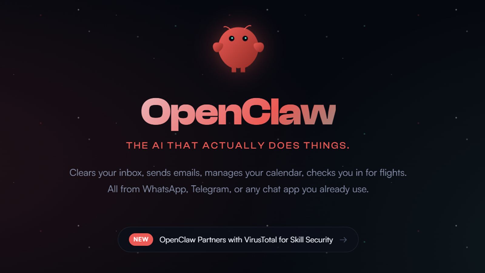 Slide: OpenClaw — de AI die dingen dóét